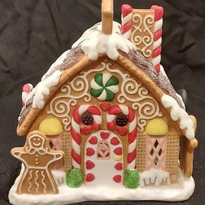 Gingerbread tealight candle house